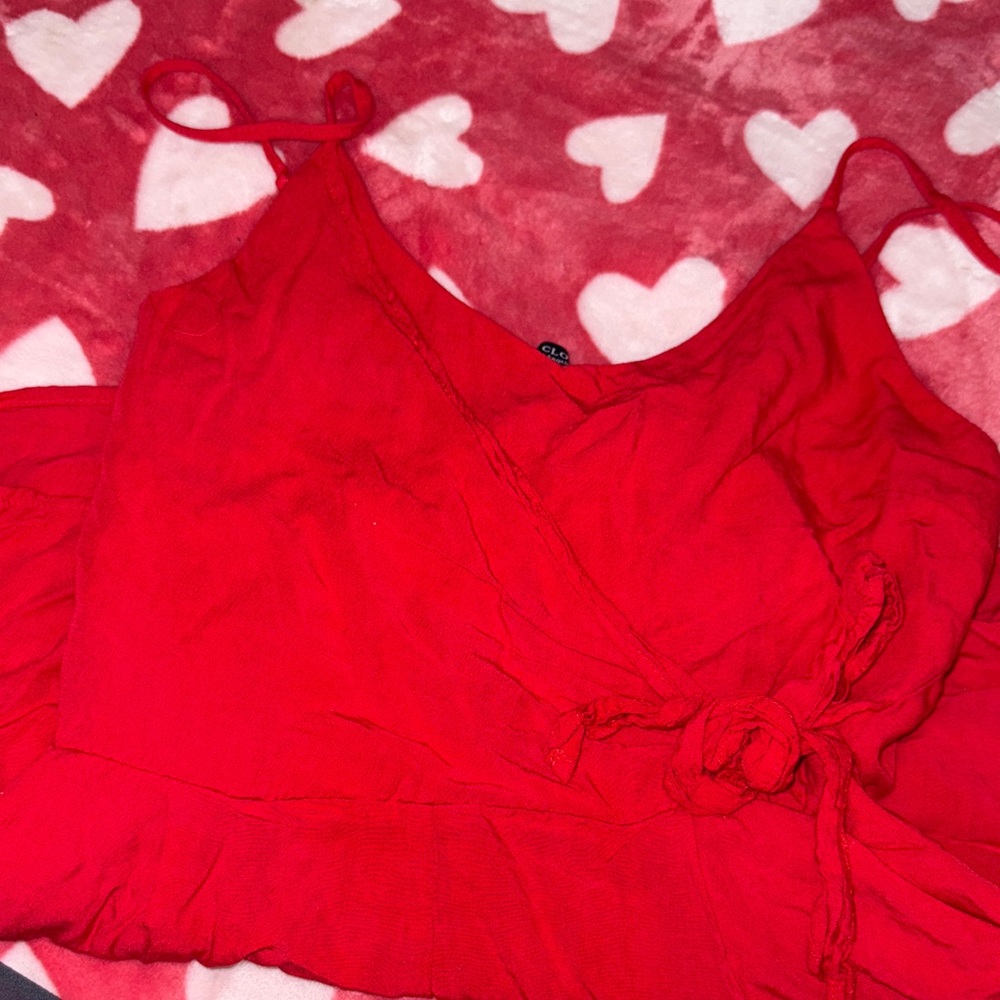 Elegant Red Camisole One Piece